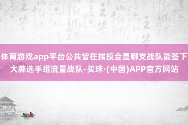 体育游戏app平台公共皆在揣摸会是哪支战队能签下大牌选手组流量战队-买球·(中国)APP官方网站