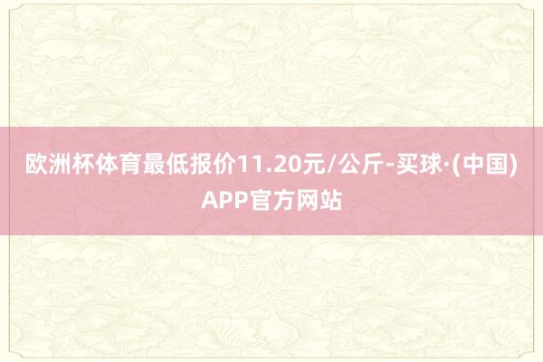 欧洲杯体育最低报价11.20元/公斤-买球·(中国)APP官方网站