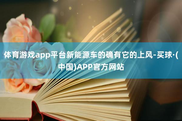 体育游戏app平台新能源车的确有它的上风-买球·(中国)APP官方网站