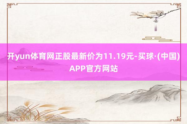 开yun体育网正股最新价为11.19元-买球·(中国)APP官方网站