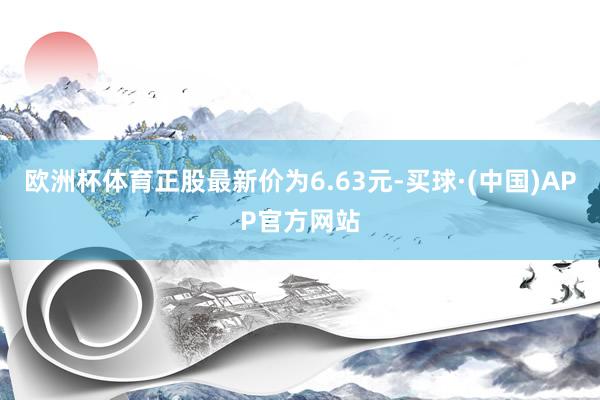 欧洲杯体育正股最新价为6.63元-买球·(中国)APP官方网站