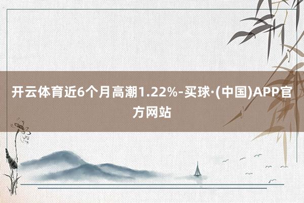 开云体育近6个月高潮1.22%-买球·(中国)APP官方网站