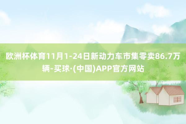 欧洲杯体育11月1-24日新动力车市集零卖86.7万辆-买球·(中国)APP官方网站