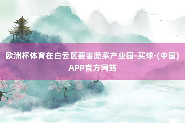 欧洲杯体育在白云区要害蔬菜产业园-买球·(中国)APP官方网站