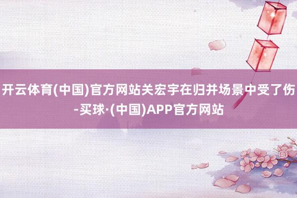 开云体育(中国)官方网站关宏宇在归并场景中受了伤-买球·(中国)APP官方网站