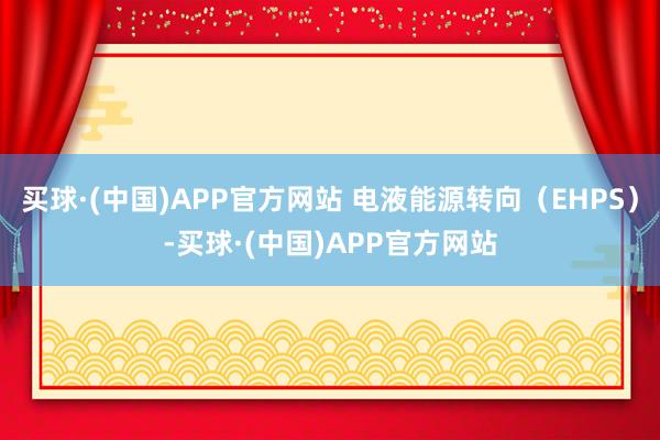 买球·(中国)APP官方网站 电液能源转向（EHPS）-买球·(中国)APP官方网站